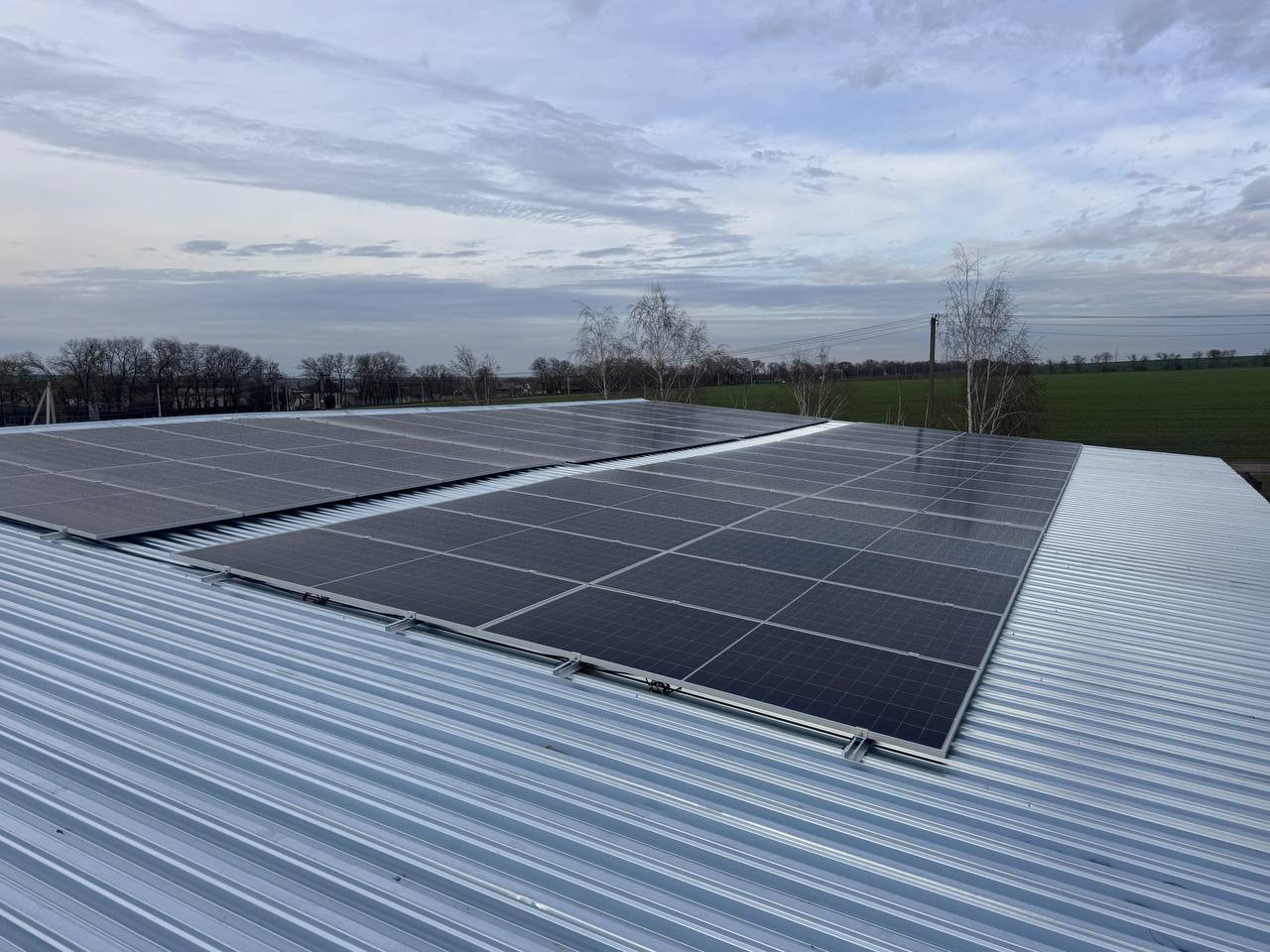 Мережева сонячна станція 50 кВт для овочебази під власне споживання, с. Петродолинське