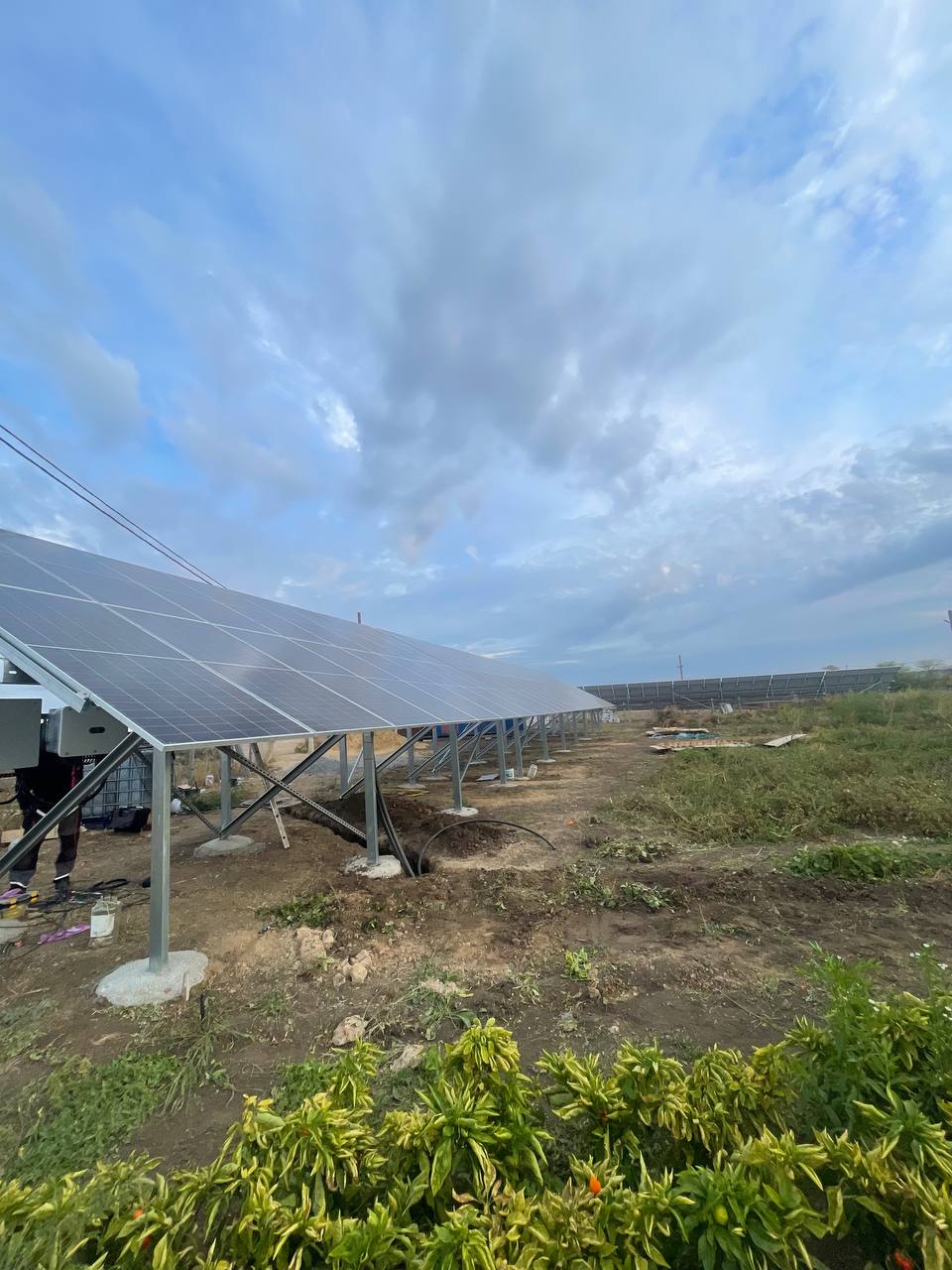 Сетевая солнечная станция 72 кВт под собственное потребление в селе Новоградиевка